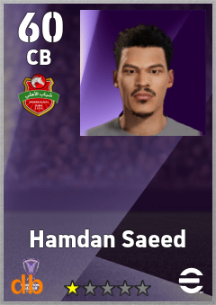 Hamdan Saeed — CB, OVR 60, MAX 60