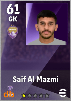 Saif Al Mazmi — GK, OVR 61, MAX 61