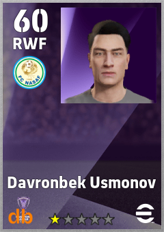 Davronbek Usmonov — RWF, OVR 60, MAX 60