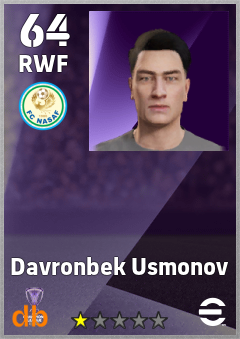 Davronbek Usmonov — RWF, OVR 64, MAX 64