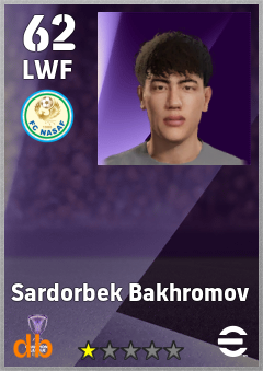 Sardorbek Bakhromov — LWF, OVR 62, MAX 62