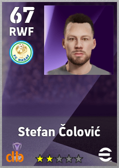Stefan Čolović — RWF, OVR 67, MAX 67
