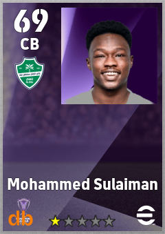 Mohammed Sulaiman — CB, OVR 69, MAX 69