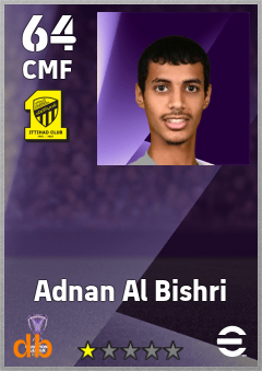 Adnan Al Bishri — CMF, OVR 64, MAX 64