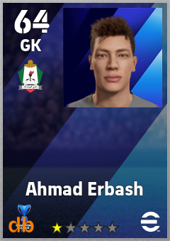 Ahmad Erbash — GK, OVR 64, MAX 64