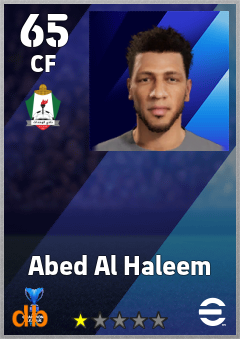 Abed Al Haleem — CF, OVR 65, MAX 65