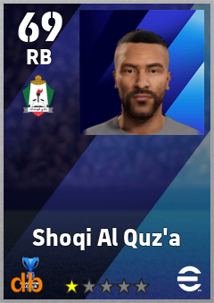 Shoqi Al Quz'a — RB, OVR 69, MAX 69