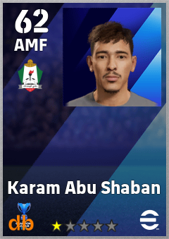 Karam Abu Shaban — AMF, OVR 62, MAX 62