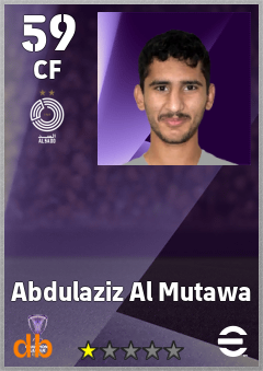 Abdulaziz Al Mutawa — CF, OVR 59, MAX 59