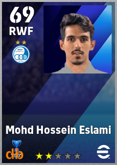 Mohd Hossein Eslami — RWF, OVR 69, MAX 69