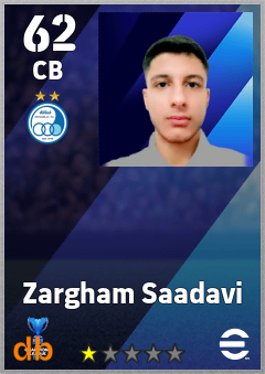 Zargham Saadavi — CB, OVR 62, MAX 62
