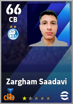 Zargham Saadavi — CB, OVR 66, MAX 66