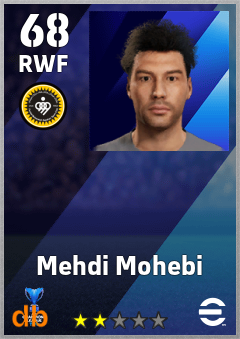 Mehdi Mohebi — RWF, OVR 68, MAX 68