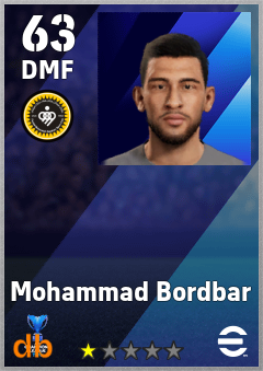 Mohammad Bordbar — DMF, OVR 63, MAX 63