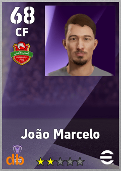 João Marcelo — CF, OVR 68, MAX 68