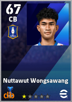 Nuttawut Wongsawang — CB, OVR 67, MAX 67