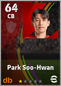 Park Soo-Hwan — CB, OVR 64, MAX 64