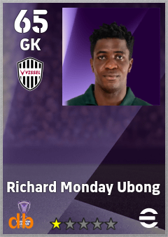 Richard Monday Ubong — GK, OVR 65, MAX 65