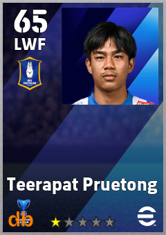 Teerapat Pruetong — LWF, OVR 65, MAX 65
