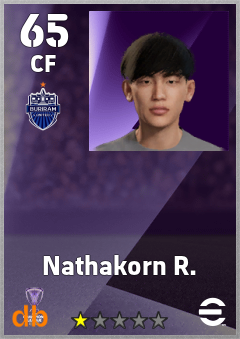 Nathakorn R. — CF, OVR 65, MAX 65