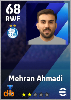 Mehran Ahmadi — RWF, OVR 68, MAX 68