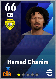 Hamad Ghanim — CB, OVR 66, MAX 66