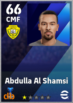 Abdulla Al Shamsi — CMF, OVR 66, MAX 66