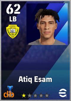 Atiq Esam — LB, OVR 62, MAX 62