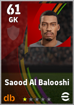 Saood Al Balooshi — GK, OVR 61, MAX 61