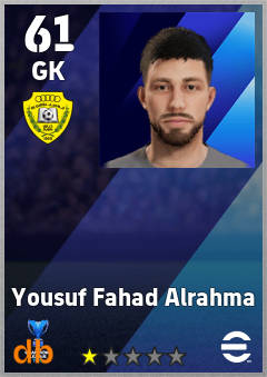 Yousuf Fahad Alrahma — GK, OVR 61, MAX 61