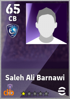 Saleh Ali Barnawi — CB, OVR 65, MAX 65