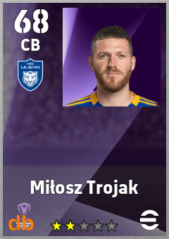 Miłosz Trojak — CB, OVR 68, MAX 68