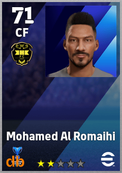 Mohamed Al Romaihi — CF, OVR 71, MAX 71