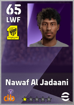 Nawaf Al Jadaani — LWF, OVR 65, MAX 65