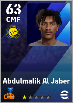 Abdulmalik Al Jaber — CMF, OVR 63, MAX 63
