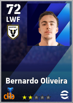 Bernardo Oliveira — LWF, OVR 72, MAX 72