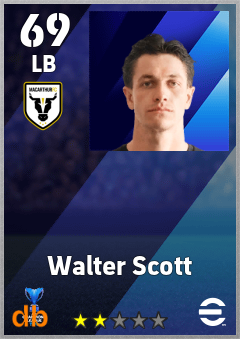 Walter Scott — LB, OVR 69, MAX 69