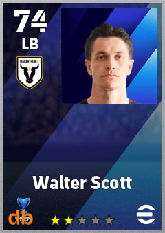 Walter Scott — LB, OVR 74, MAX 74