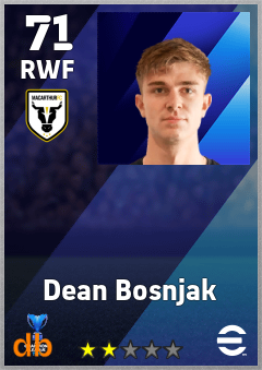 Dean Bosnjak — RWF, OVR 71, MAX 71