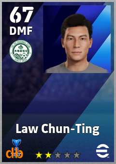 Law Chun-Ting — DMF, OVR 67, MAX 67