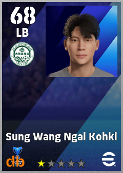 Sung Wang Ngai Kohki — LB, OVR 68, MAX 68