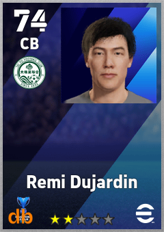 Remi Dujardin — CB, OVR 74, MAX 74