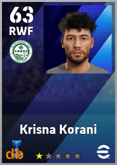 Krisna Korani — RWF, OVR 63, MAX 63