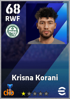 Krisna Korani — RWF, OVR 68, MAX 68