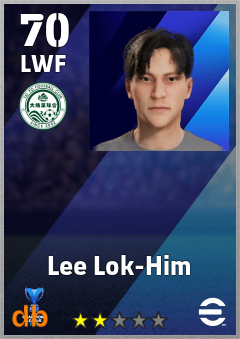 Lee Lok-Him — LWF, OVR 70, MAX 70