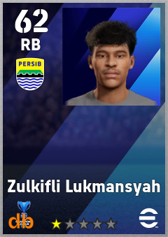 Zulkifli Lukmansyah — RB, OVR 62, MAX 62