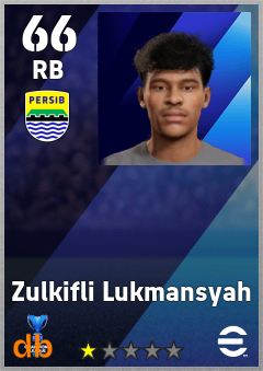 Zulkifli Lukmansyah — RB, OVR 66, MAX 66