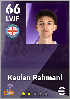 Kavian Rahmani — LWF, OVR 66, MAX 66