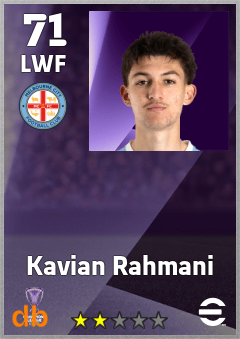 Kavian Rahmani — LWF, OVR 71, MAX 71