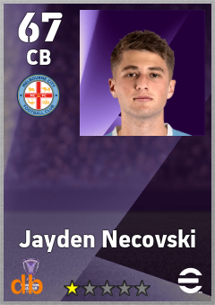 Jayden Necovski — CB, OVR 67, MAX 67